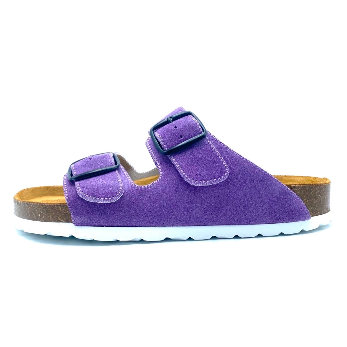 Thora MAGNAFIED 2-bukle Sandals |  Lavender Suede