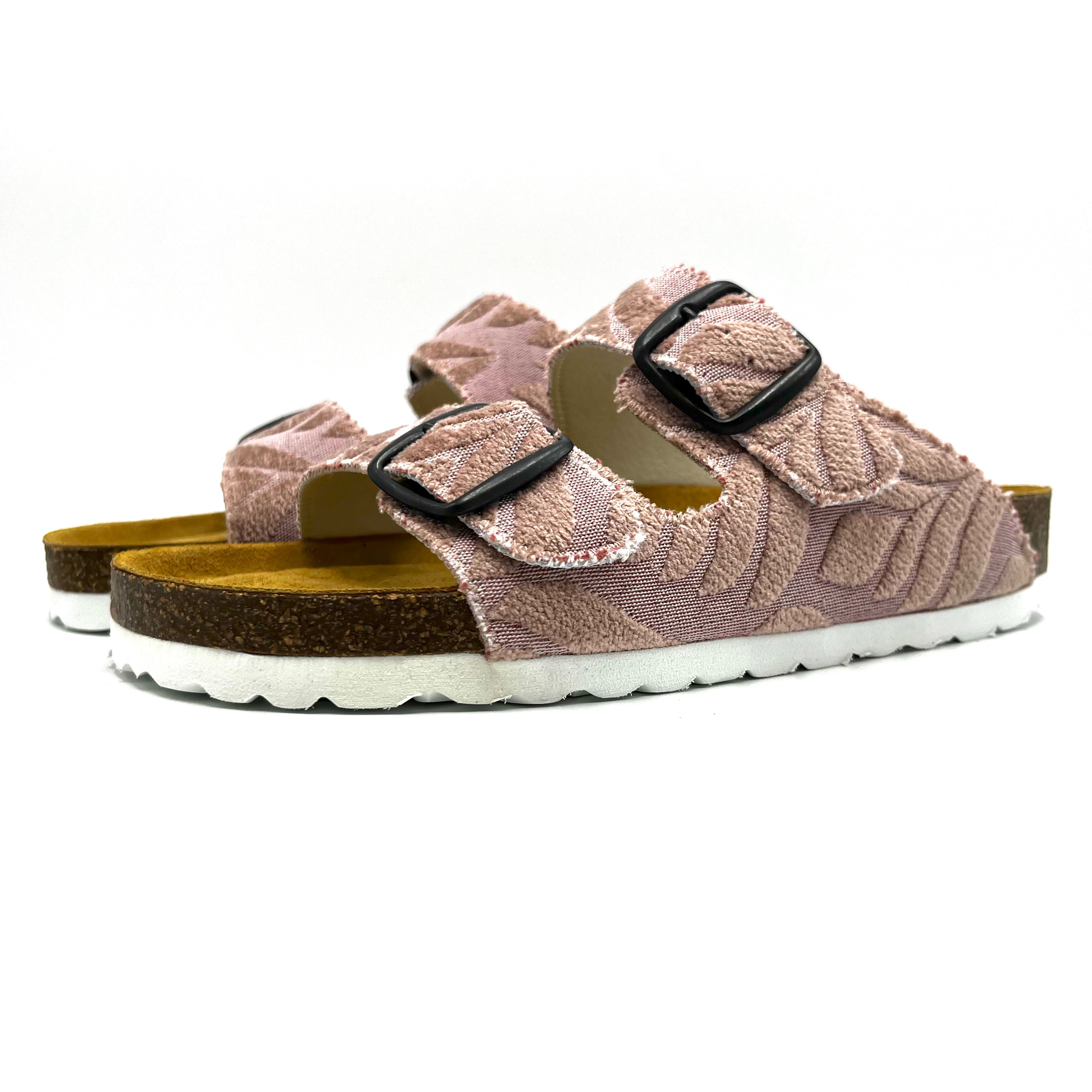 Thora 2-buckle Sandals | Pink Blossom Velvet