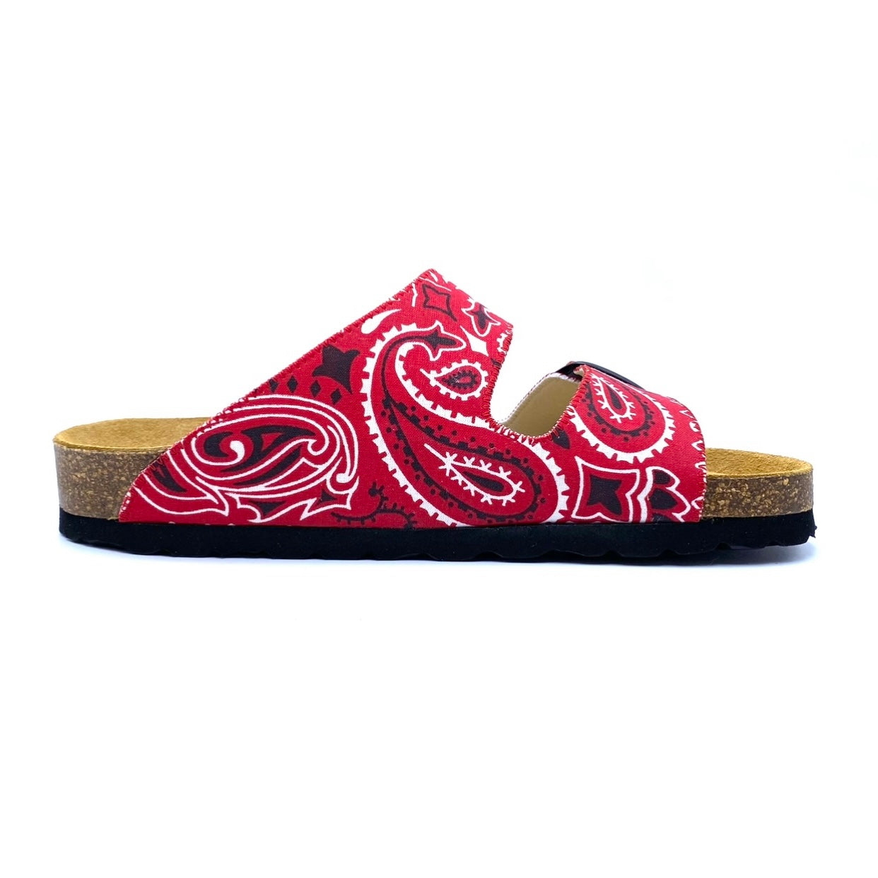 Thora 2-buckle Sandals | Original Red Bandana