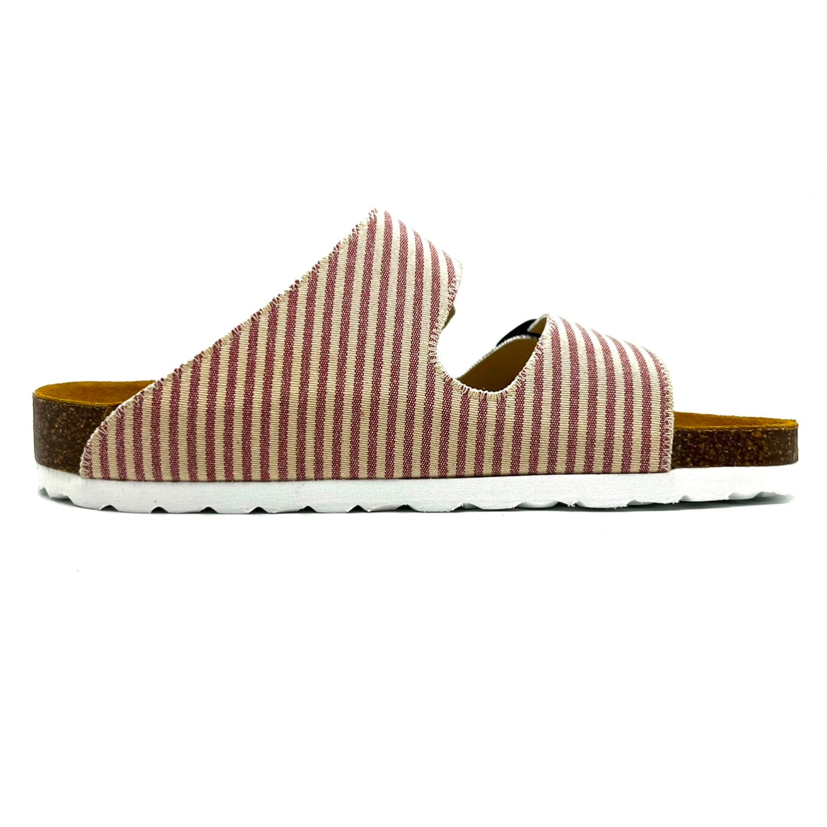 Thora 2-buckle Sandals I Red White Hamptons Stripes