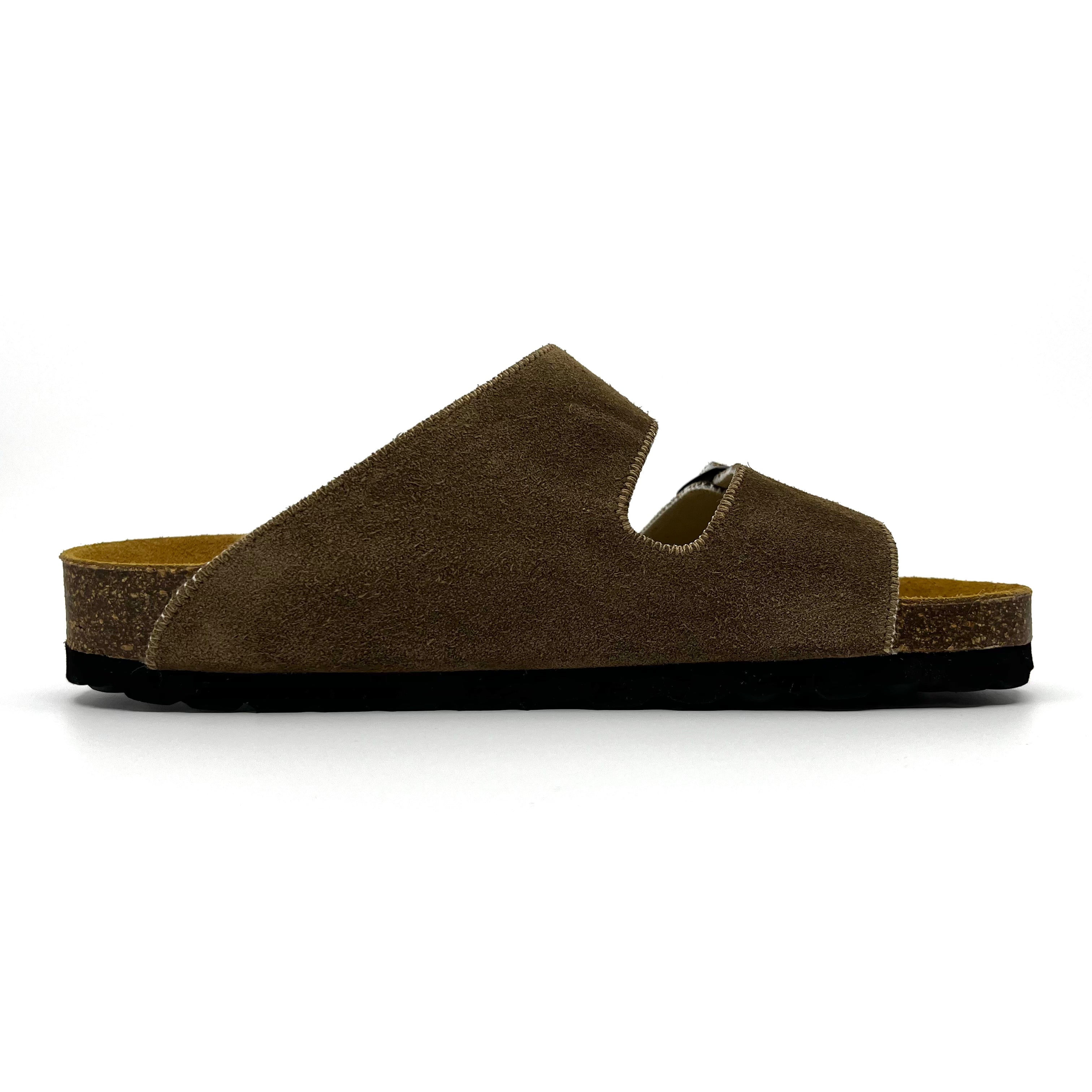 Thora 2-buckle Sandals | Umber Suede