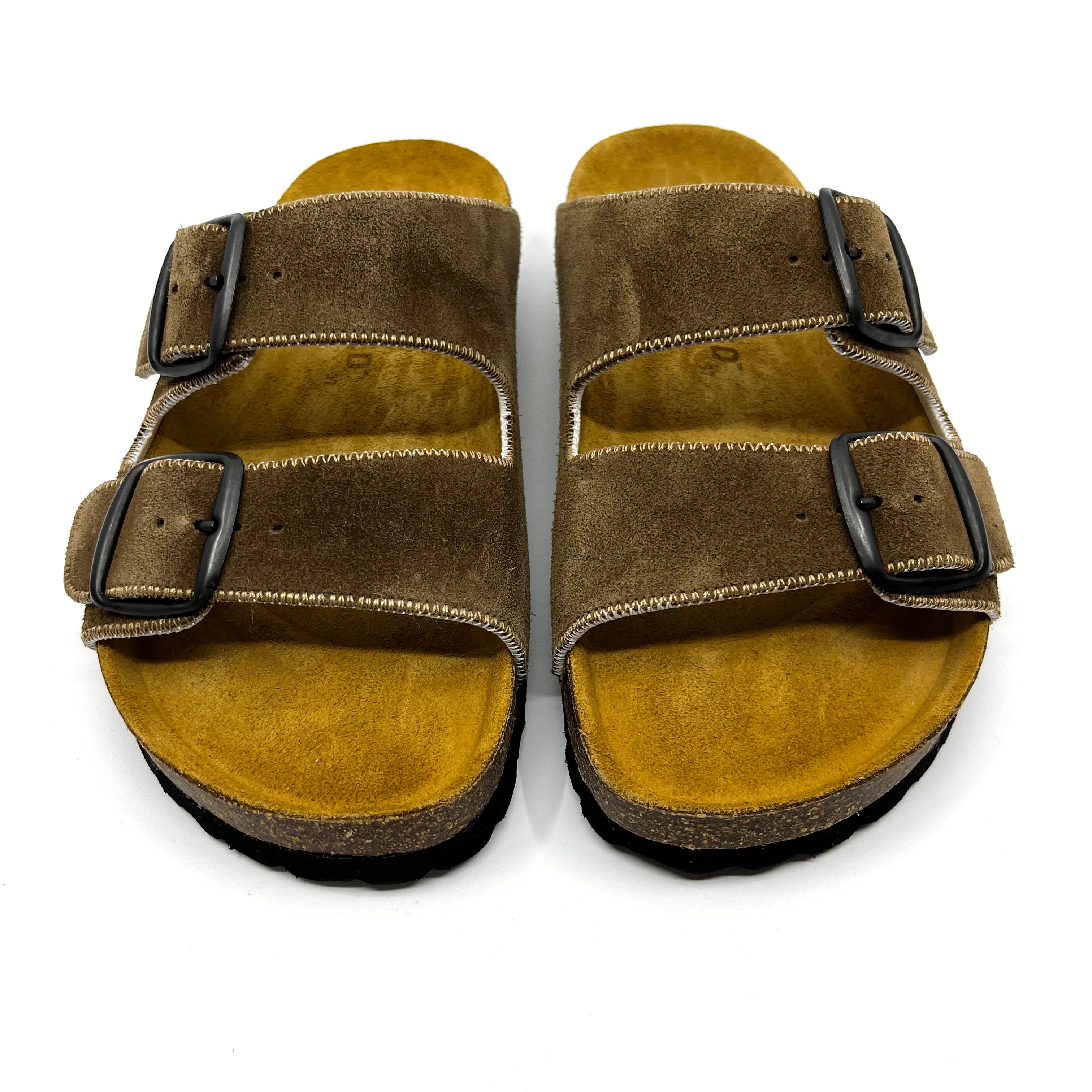 Thora 2-buckle Sandals | Umber Suede